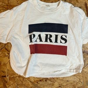 Brandy Melville Paris Cropped Tee